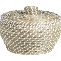 Leen Bakker Mand Noa - naturel zeegras - 20xØ27xØ22 cm