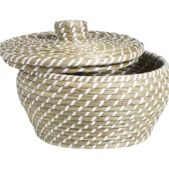 Leen Bakker Mand Noa - naturel zeegras - 20xØ27xØ22 cm