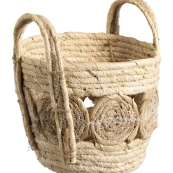 Leen Bakker Mand Rondo - naturel - 26,5xØ24 cm