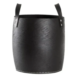 Opbergmanden-Leen Bakker Mand Ruben - zwart - 37xØ35 cm