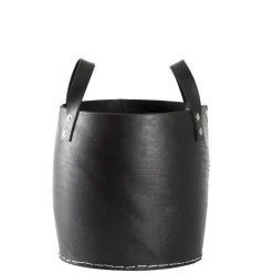 Opbergmanden-Leen Bakker Mand Ruben - zwart - 30xØ30 cm