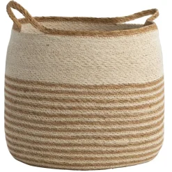 Opbergmanden-Leen Bakker Mand Tom - lichtbruin zeegras - 34xØ36 cm