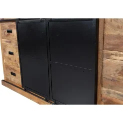 Mangohoutonline - Buffetkast Denver 200x220cm Recht Rechthoekig - Bruin - Mahom