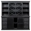 Mangohoutonline - Buffetkast Denver Black 200x220cm Rechthoekig - Zwart - Mahom