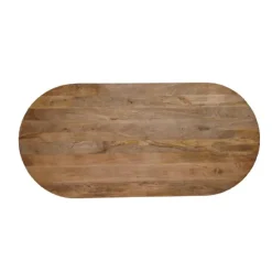 Industriële Eettafels-Mangohoutonline - Eettafel Nova Capsule 210x100cm Rechthoekig - Bruin - Mahom