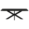 Rechthoekige Eettafels|Industriële Eettafels-Mangohoutonline - Eettafel Memphis Black 240x100cm Rechthoekig - Zwart - Mahom