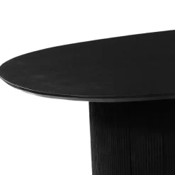 Mangohoutonline - Eettafel Chiara Black 180x100cm Rechthoekig - Zwart - Mahom