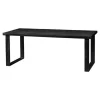 Rechthoekige Eettafels|Industriële Eettafels-Mangohoutonline - Eettafel Britt Black 140x90cm Rechthoekig - Zwart - Mahom