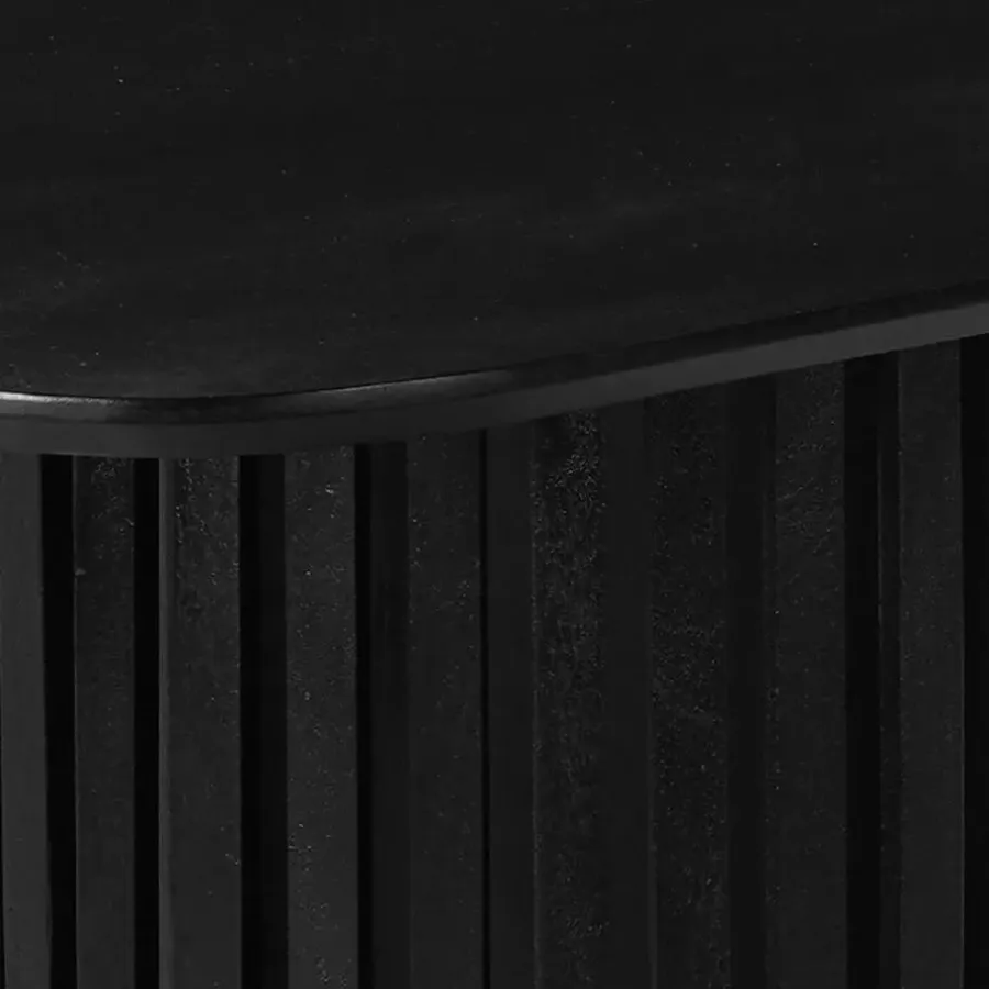Rechthoekige Eettafels|Industriële Eettafels-Mangohoutonline - Eettafel Lucia Black 210x100cm Rechthoekig - Zwart - Mahom