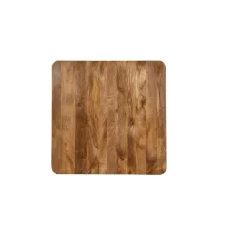 Industriële Eettafels-Mangohoutonline - Eettafel Nova Vierkant 110x110cm Vierkant - Bruin - Mahom