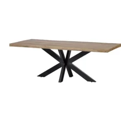 Rechthoekige Eettafels|Industriële Eettafels-Mangohoutonline - Eettafel Memphis 280x120cm Rechthoekig - Bruin - Mahom