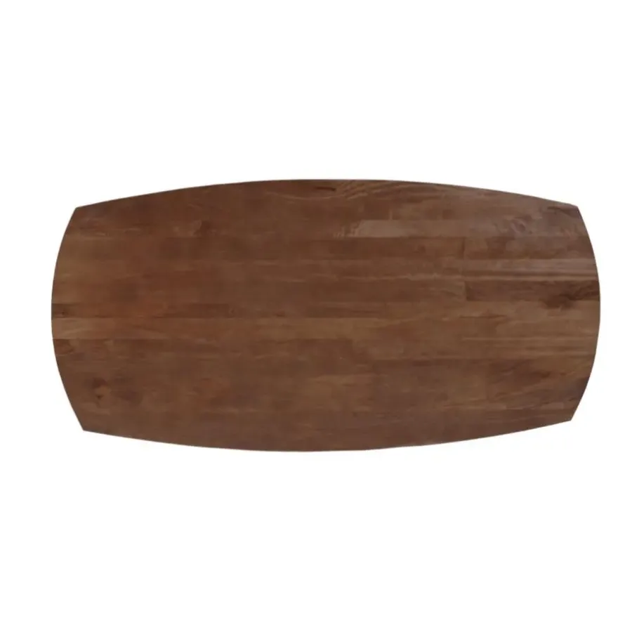 Industriële Eettafels|Ovale Eettafels-Mangohoutonline - Eettafel Nova Capsule Donkerbruin 210x100cm Rechthoekig