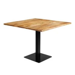 Mangohoutonline - Horecatafel Vierkant 100x100cm Vierkant - Bruin - Mahom