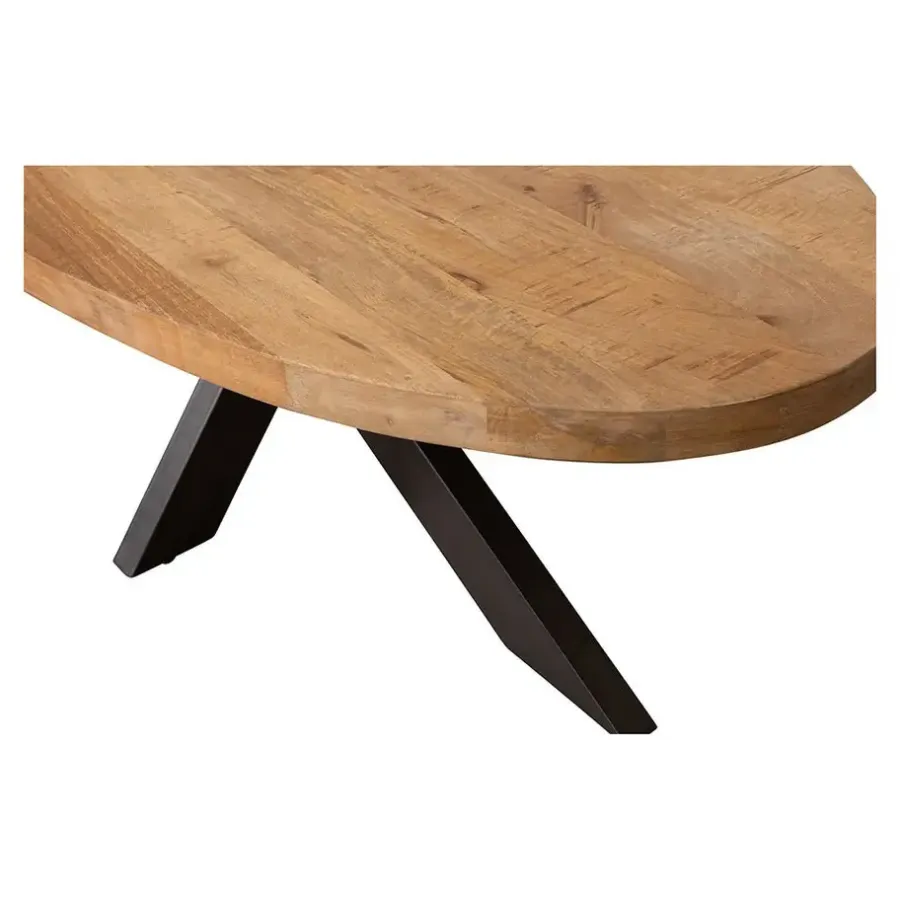 Salontafels-Mangohoutonline - Salontafel Tulsa Ovaal - Bruin - Mahom