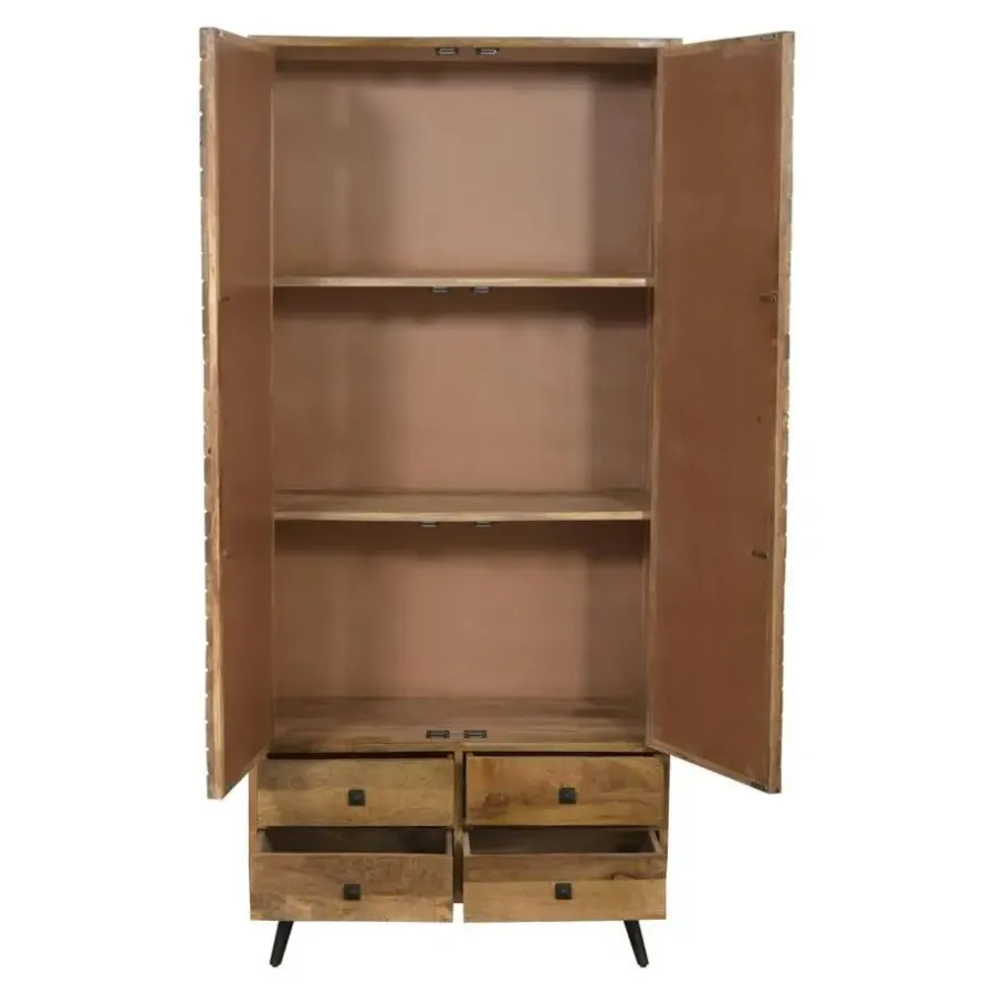 Mangohoutonline - Wandkast Alamo 90cm Rechthoekig - Bruin - Mahom