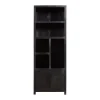 Mangohoutonline - Wandkast Phoenix 80cm 5 Open Vakken, 2 Deuren Rechthoekig
