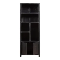 Mangohoutonline - Wandkast Phoenix 80cm 5 Open Vakken, 2 Deuren Rechthoekig