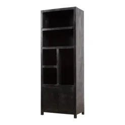 Mangohoutonline - Wandkast Phoenix 80cm 5 Open Vakken, 2 Deuren Rechthoekig