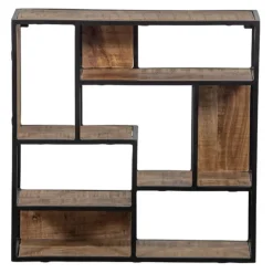 Wandrekken-Mangohoutonline - Wandrek Vierkant 60x60cm Vierkant - Bruin - Mahom