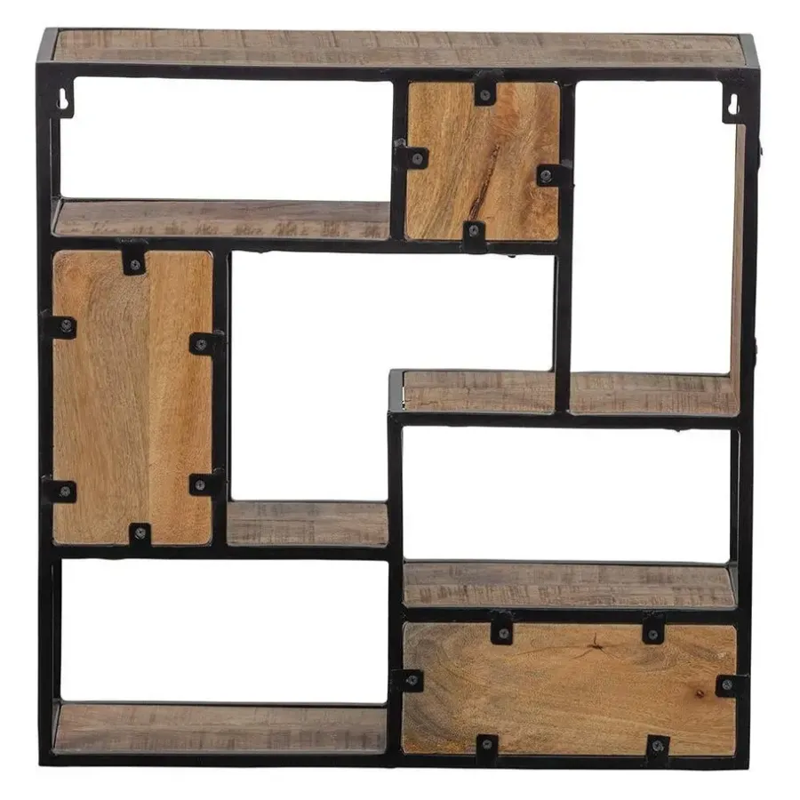 Wandrekken-Mangohoutonline - Wandrek Vierkant 60x60cm Vierkant - Bruin - Mahom