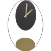 Leen Bakker MANIGOD - Wandklok - Zwart/Goud - Staal
