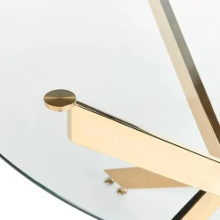 Ronde Eettafels-Beliani MARAMO - Eettafel - Goud - ⌀120 cm - Veiligheidsglas