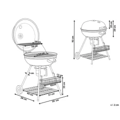 Barbecues En Accessoires-Beliani MARAPI - Houtskoolgrill - Zwart - Staal