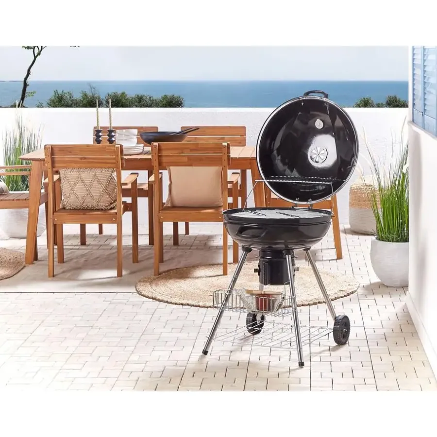 Barbecues En Accessoires-Beliani MARAPI - Houtskoolgrill - Zwart - Staal