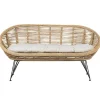 Beliani MARATEA - Tuinbank - Lichtbeige - Rotan
