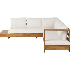 Loungesets-Leen Bakker MARETTIMO - Loungeset - Gebroken wit - Linkszijdig - Acaciahout