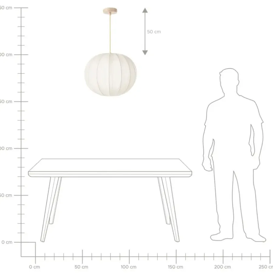 Leen Bakker MARIETA - Hanglamp - Wit - Nylon