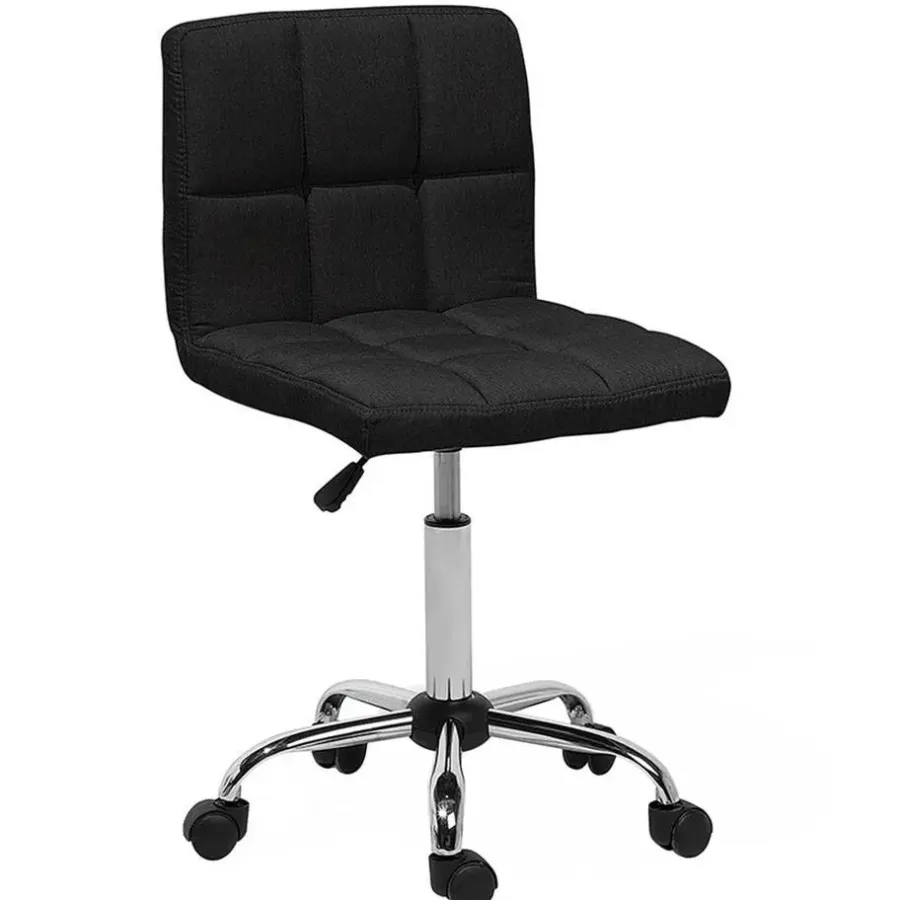 Bureaustoelen|Bureaustoelen-Beliani MARION - Bureaustoel - Zwart - Polyester
