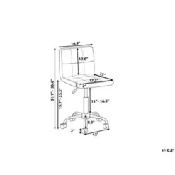 Bureaustoelen|Bureaustoelen-Beliani MARION - Bureaustoel - Zwart - Polyester
