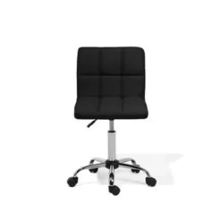 Bureaustoelen|Bureaustoelen-Beliani MARION - Bureaustoel - Zwart - Polyester