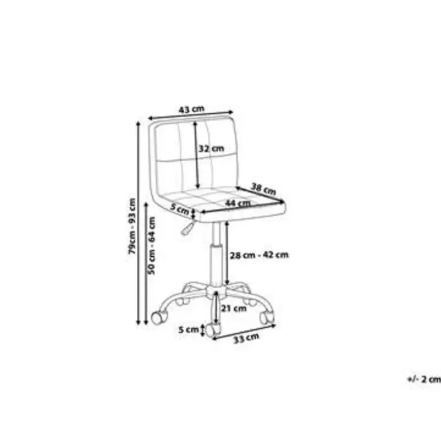 Bureaustoelen|Bureaustoelen-Beliani MARION - Bureaustoel - Zwart - Polyester