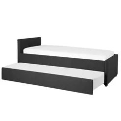 Beliani MARMANDE - Onderschuifbed - Grijs - 80 x 200 cm - Polyester