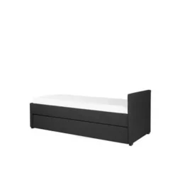 Beliani MARMANDE - Onderschuifbed - Grijs - 80 x 200 cm - Polyester
