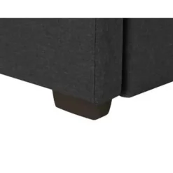 Beliani MARMANDE - Onderschuifbed - Grijs - 80 x 200 cm - Polyester