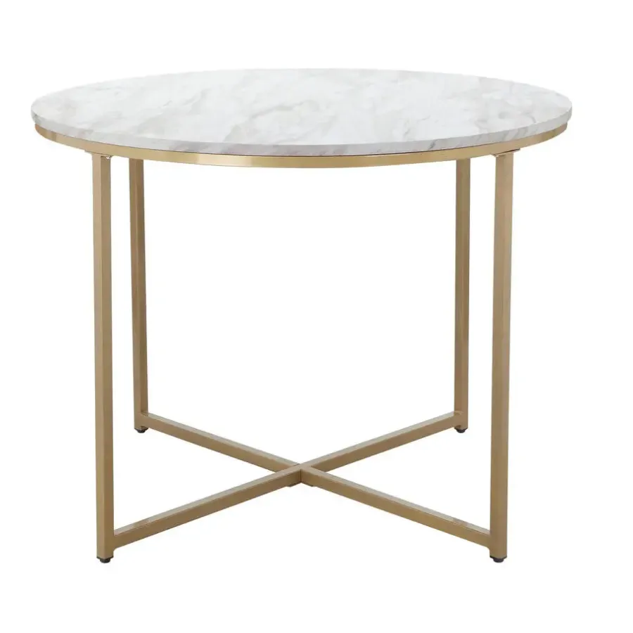 Loft24 Maro - Ronde eettafel Ø90 cm voor 4 personen in MDF marmer