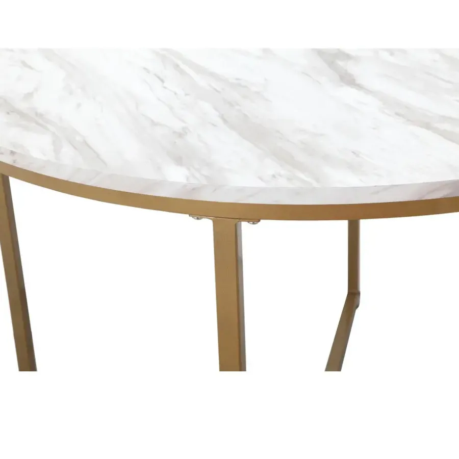 Loft24 Maro - Ronde eettafel Ø90 cm voor 4 personen in MDF marmer
