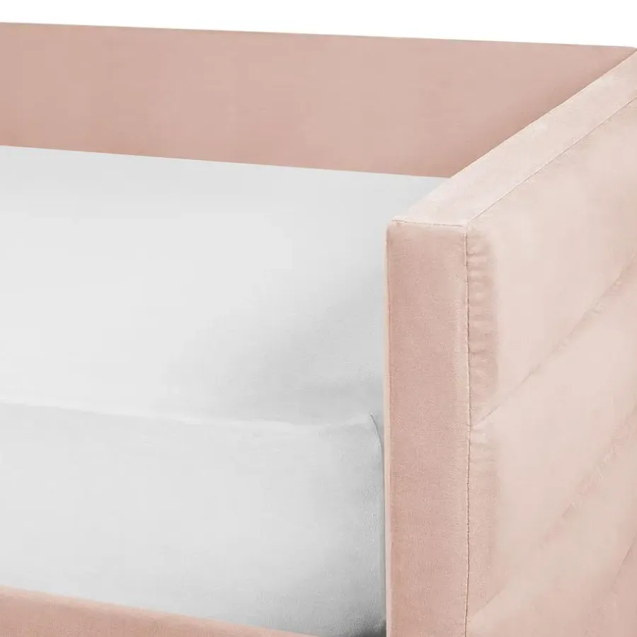 Beliani MARRAY - Slaapbank - Roze - 90 x 200 cm - Fluweel