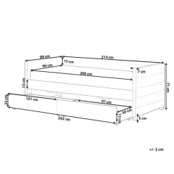 1-Persoons Bedden-Beliani MARRAY - Slaapbank - Zwart - 90 x 200 cm - Fluweel