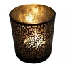 Kandelaars En Windlichten-Mars & More Waxinelichthouder - zwart - glas - jaguar print
