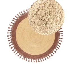 Leen Bakker MARTS - Vloerkleed - Beige/Bruin - 140 cm - Jute