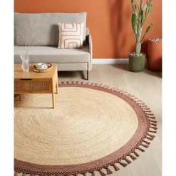 Leen Bakker MARTS - Vloerkleed - Beige/Bruin - 200 cm - Jute