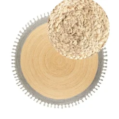 Leen Bakker MARTS - Vloerkleed - Beige/Grijs - 200 cm - Jute