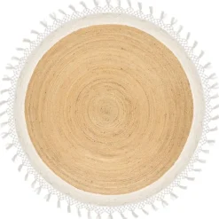 Tapijt-Leen Bakker MARTS - Vloerkleed - Beige/Wit - 200 cm - Jute