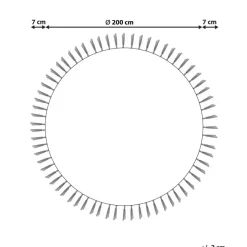 Leen Bakker MARTS - Vloerkleed - Donkerrood - 200 cm - Jute