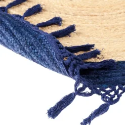 Tapijt-Leen Bakker MARTS - Vloerkleed - Donkerblauw - 140 cm - Jute
