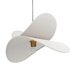 Hanglampen-Leen Bakker MASCOTA - Hanglamp - Lichtgrijs - Linnen